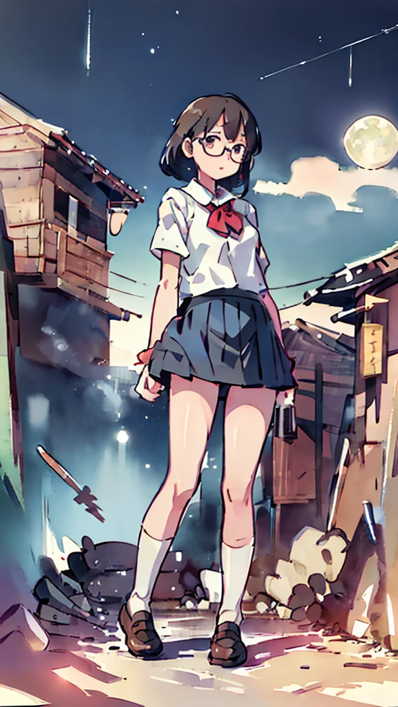 Midnight、Moon、Blue light、sky、sea、Nsfw、masterpiece, high quality, 4K, HDR,, Stable Diffusion prompt: schoolgirl with short、brown hair and red-framed glasses, wearing a white blouse and navy skirt, white panties visible, navy socks and brown loafers, in a state of arousal and trembling with sexual climax,simple illustration style, In a nichijou (everyday life) Setting Image generation AI model used: Stable Diffusion (eleet- model)
id: i2