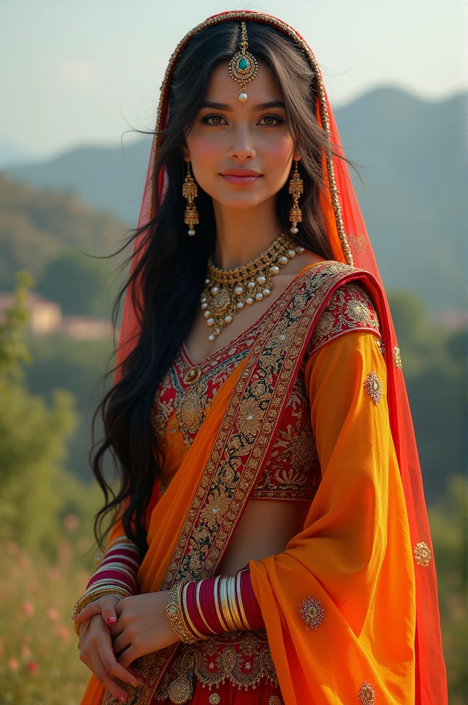 A beautiful girl with Rajasthani dress
