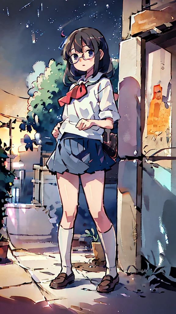 Midnight、Moon、Blue light、sky、sea、Nsfw、masterpiece, high quality, 4K, HDR,, Stable Diffusion prompt: schoolgirl with short、brown hair and red-framed glasses, wearing a white blouse and navy skirt, white panties visible, navy socks and brown loafers, in a state of arousal and trembling with sexual climax,simple illustration style, In a nichijou (everyday life) Setting Image generation AI model used: Stable Diffusion (eleet- model)
id: i2