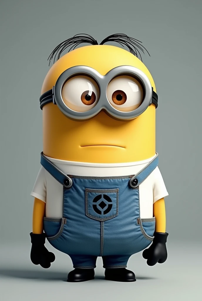 MINION STRONGEST COOL In a white T-shirt Pumped up