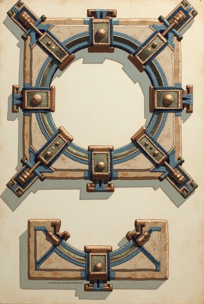 Make the Taegeuk Palgwae into a square shape
