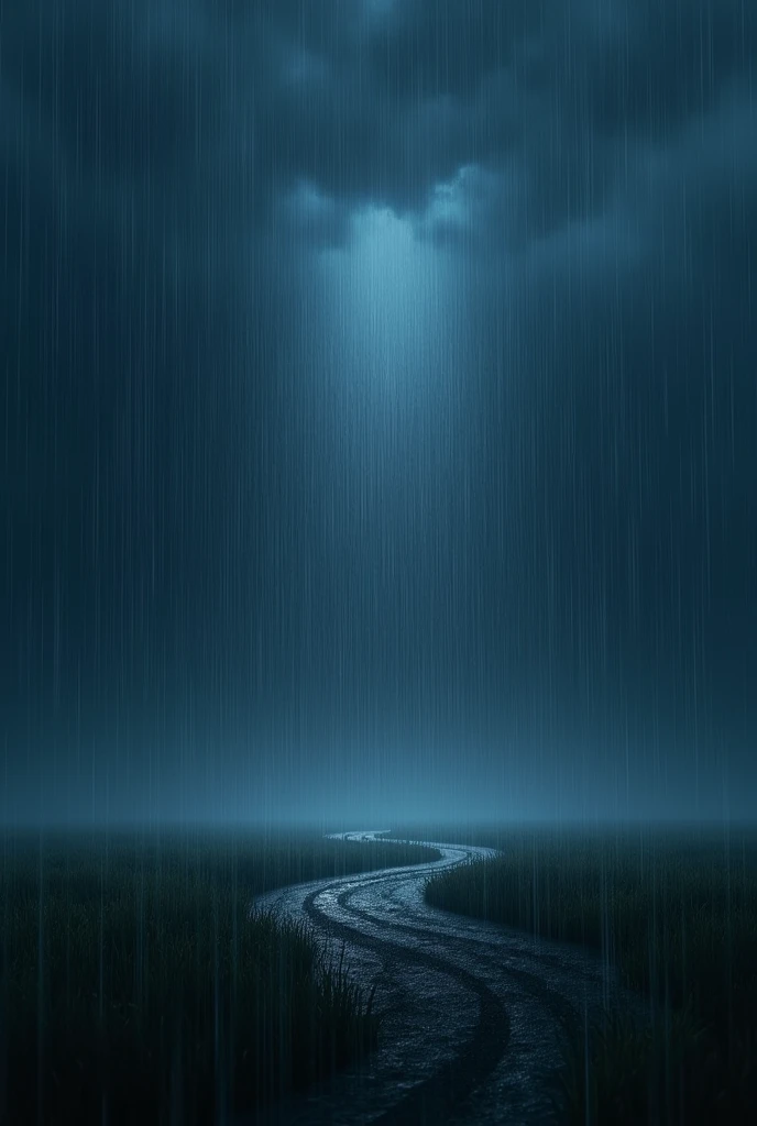 Draw the rain without any buildings around and at night
