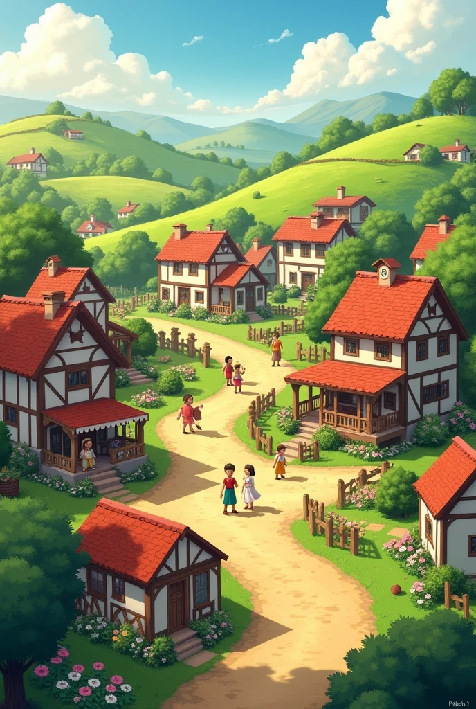 Beautiful rural scenery, and the community looks full of happiness