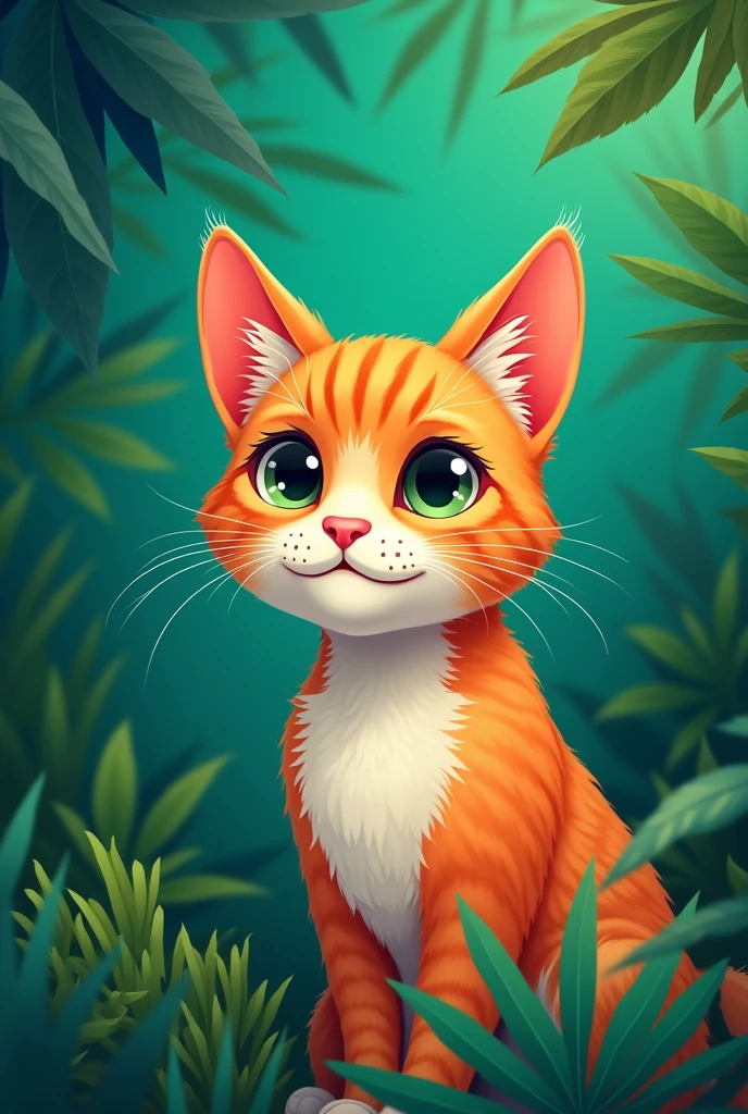 Cat profile picture Tiktok green background
