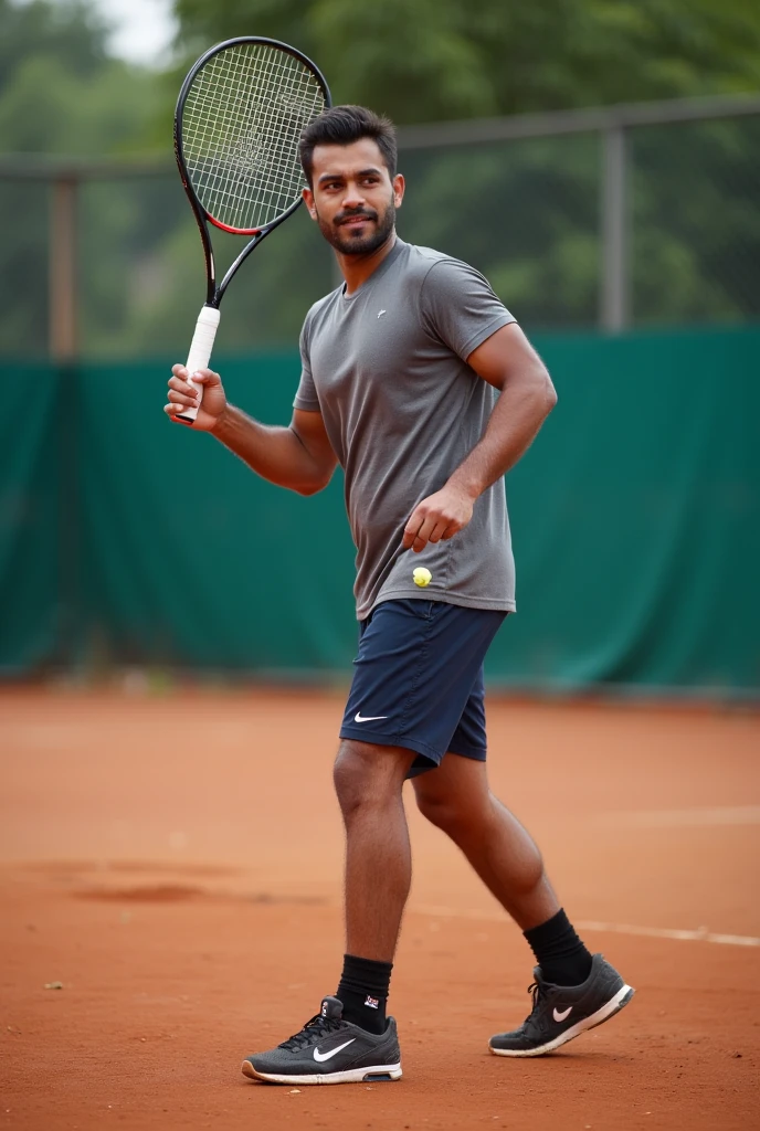 
MAN HOLDING TENNIS