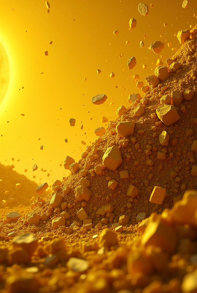 Yellow space debris