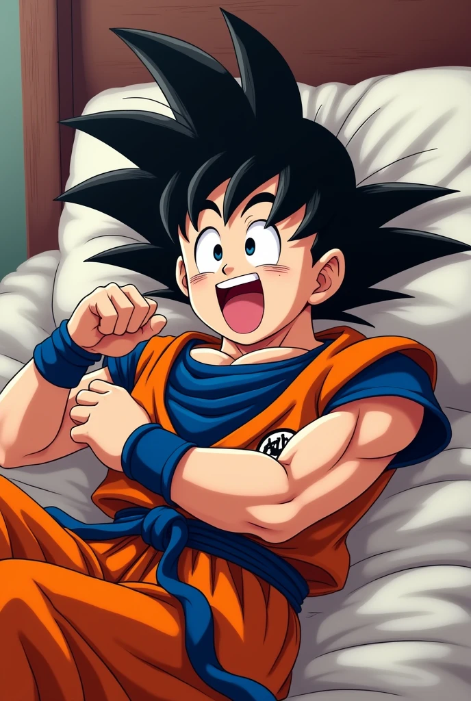 Goku sucking Vegeta's ass in bed