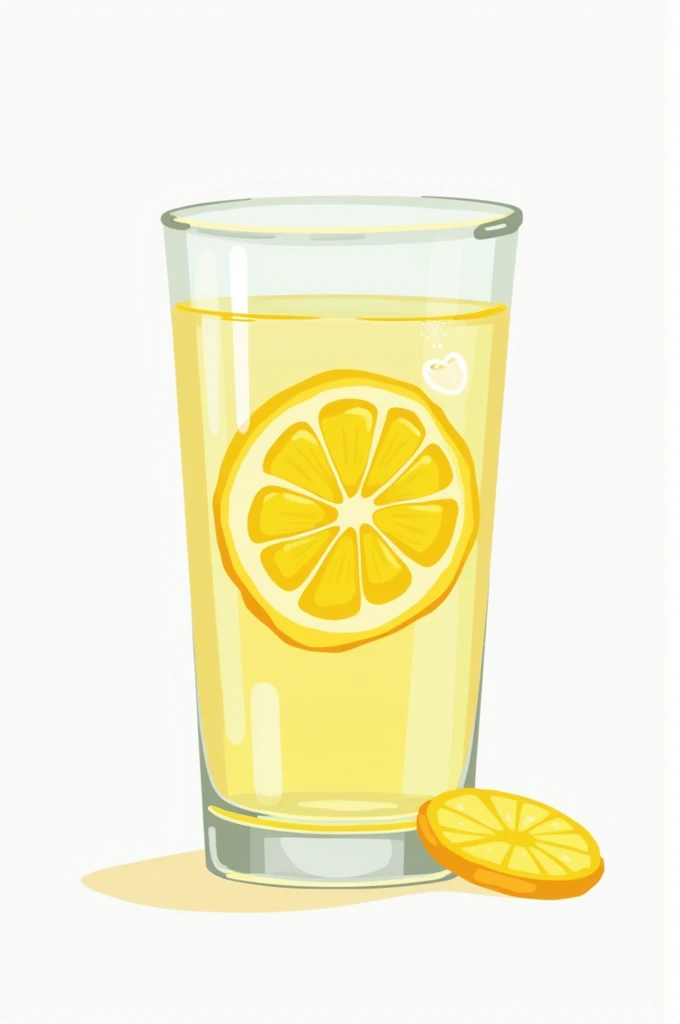 Make me a logo for a homemade lemon slice in a glass
