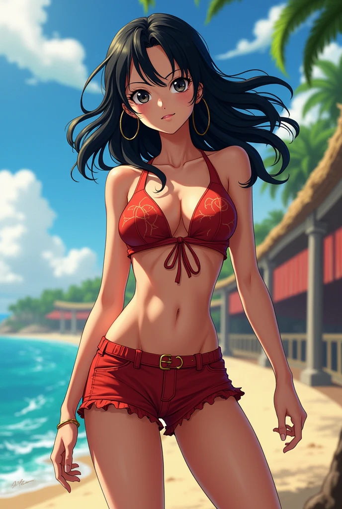 Luffy if he were a woman with sexy clothes