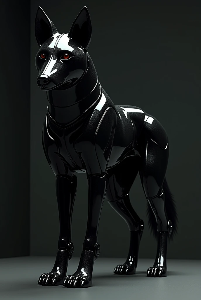 wolf,latex,black latex,robot,personification