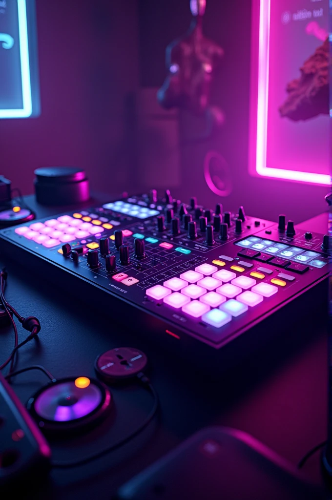 Purple techno trance mixer