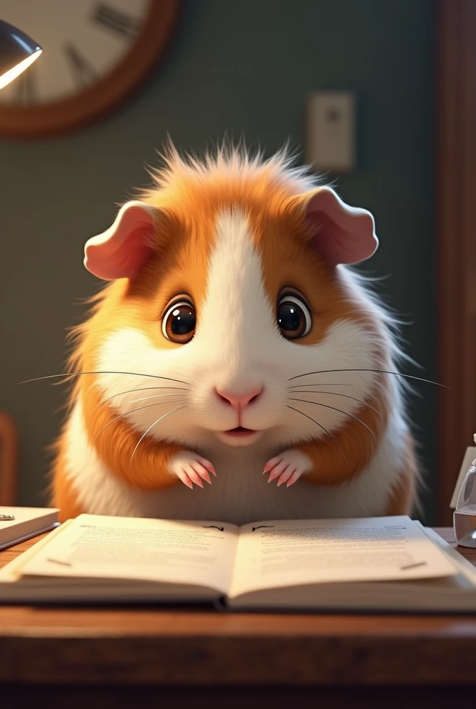 Guinea pig studying