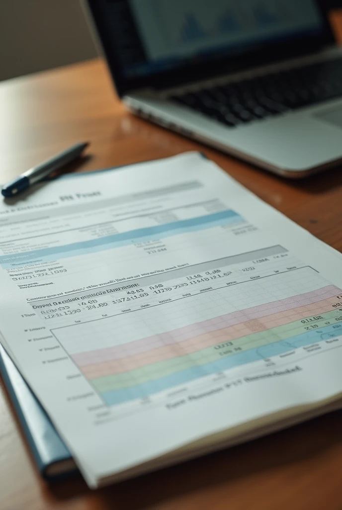 create an image of sending documents by paper and spreadsheets, for an old accounting office
