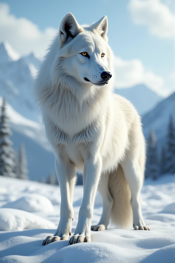 Prompt: single person, male,white fur, wolf, whi-..>