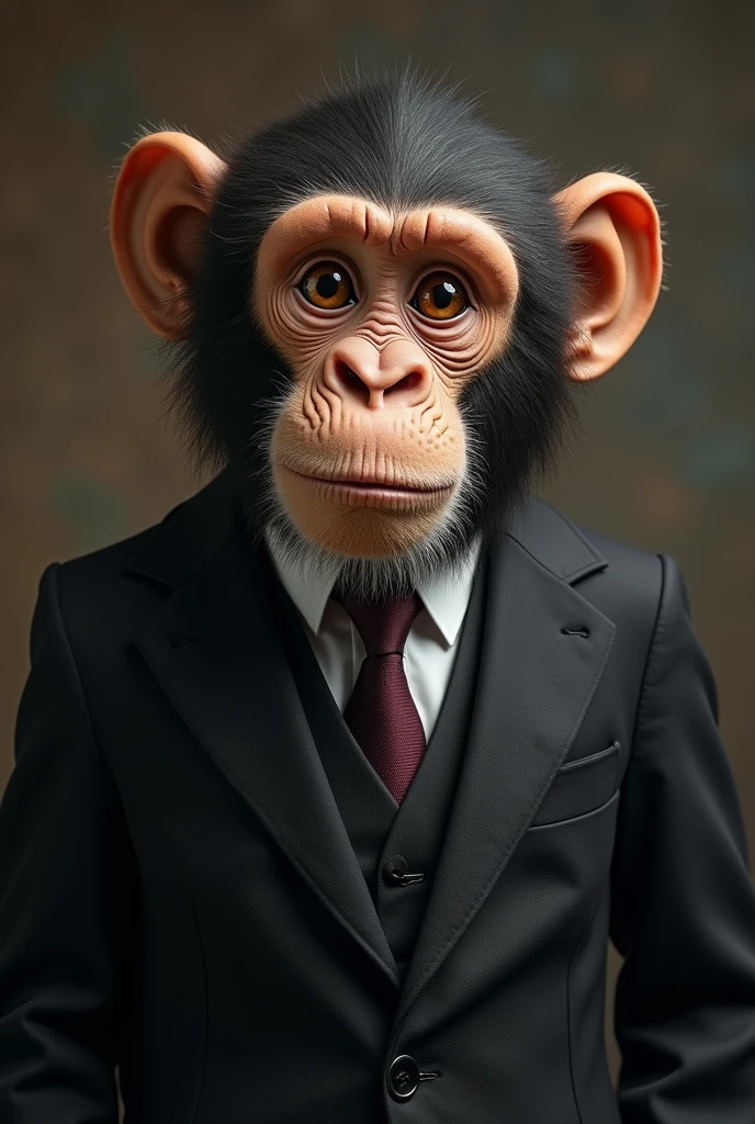 make a picture of a monkey in a suit
