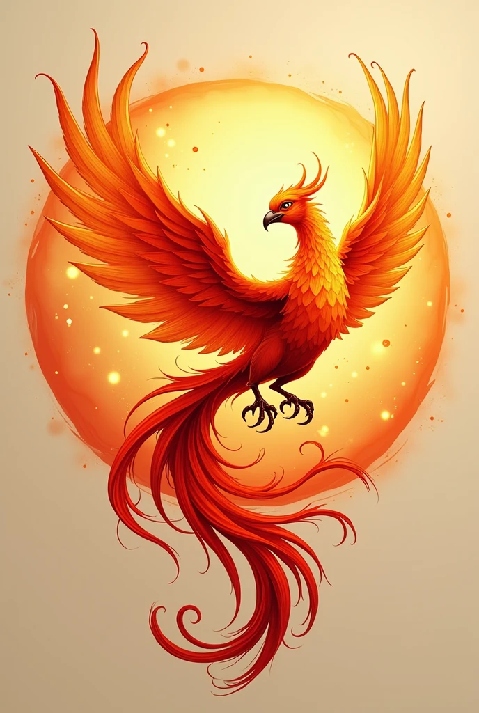 A phoenix rising from the ashes can represent the ability to change and be reborn after hardships.. Use a stylish design in warm tones like orange, dorado, or red.