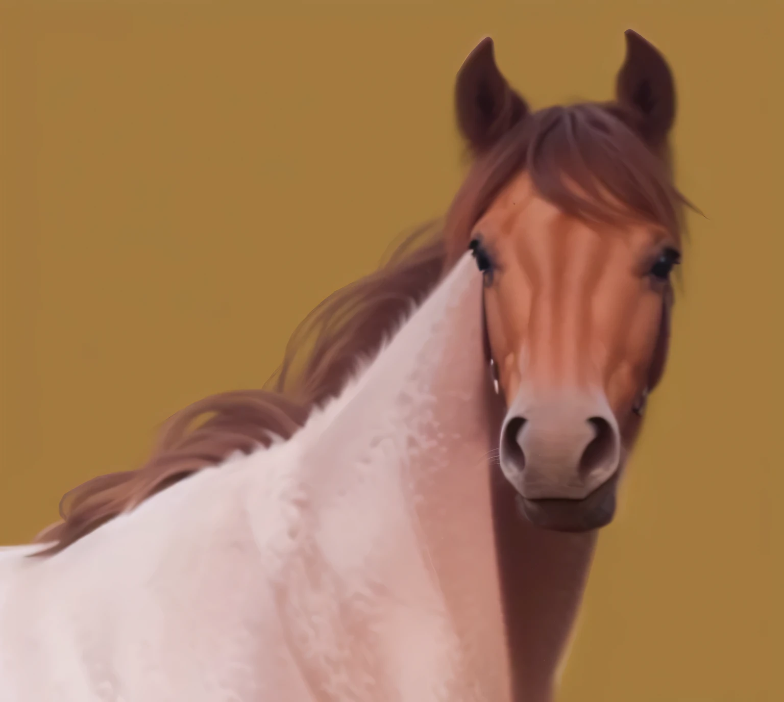 a very cute horse, hair drawn like cartoons, Perfectly drawn Eyes, eyes like a cartoon, gorgeous eyes, perfects eyes, the image is very detailed
