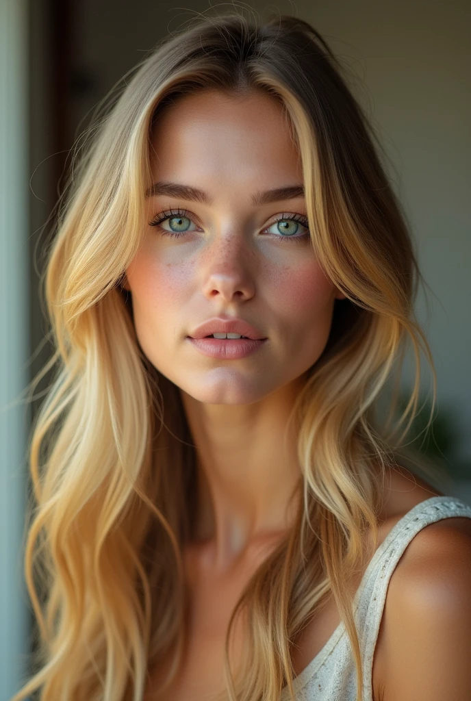Make a 20 year old girl blonde