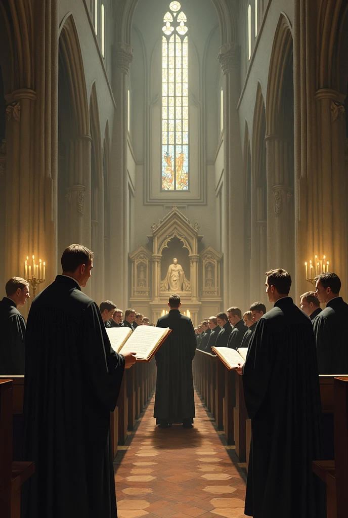 Image representing a discipline of an institution that has to do with church music for men