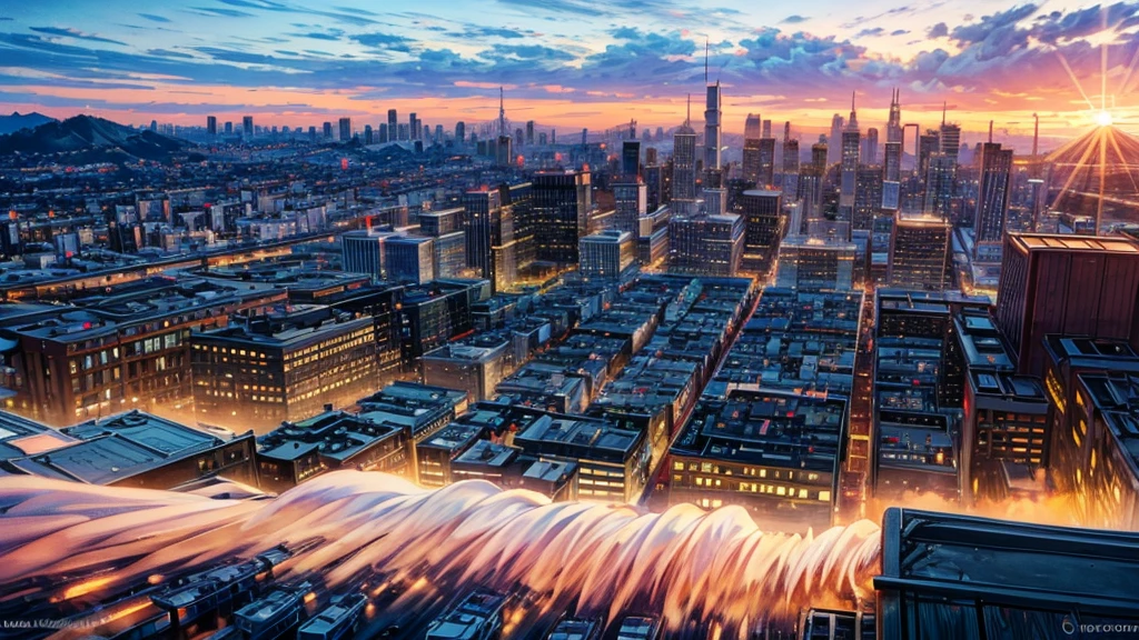 Beautiful sunset cityscape of San Francisco