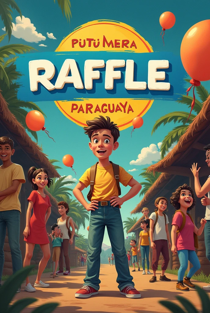 Create an image of an online Raffle in Paraguay