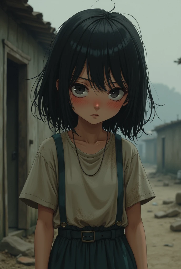A girl struggling