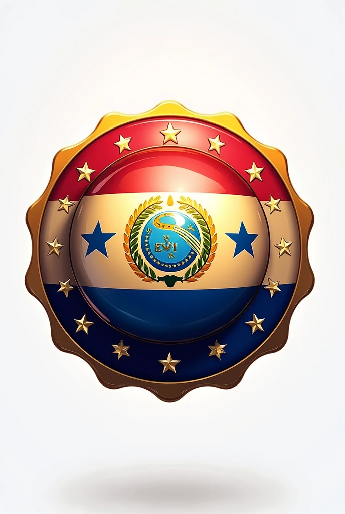 logo for a casino-style digital draw, highlighting the Paraguayan flag, demonstrating that it is a draw entirely on an online platform, clean and objective image