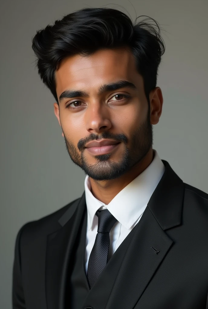 A very handsome decent 20 years old indian boy in formal dress