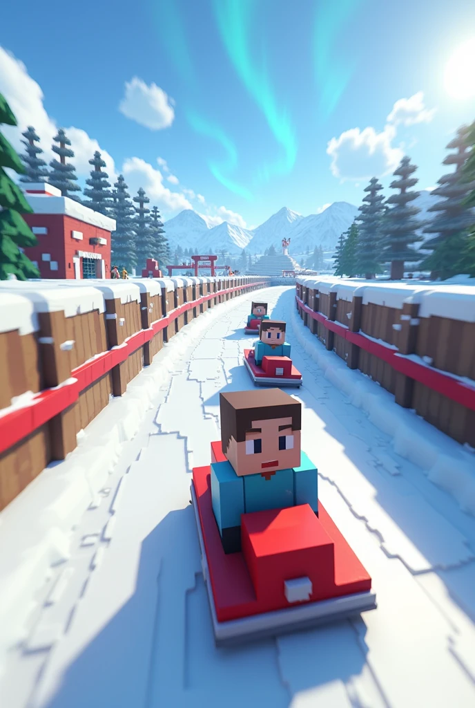 Minecraft makes bobsled