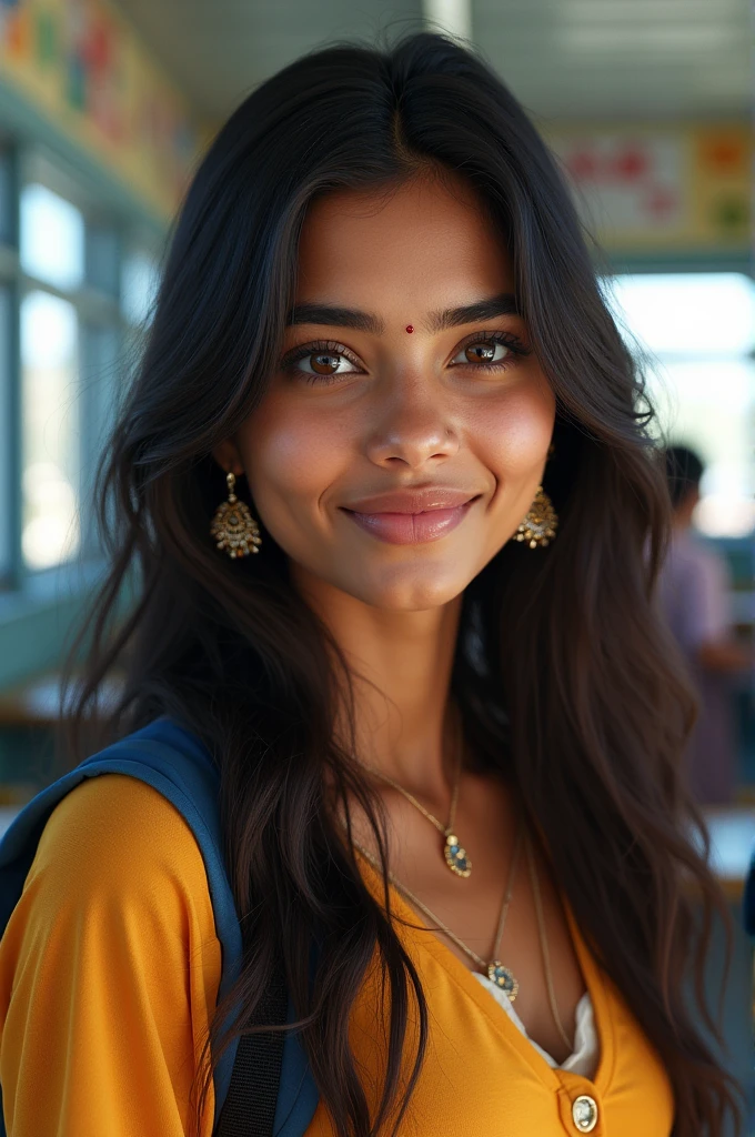 Indian fair teen in school very beautiful 