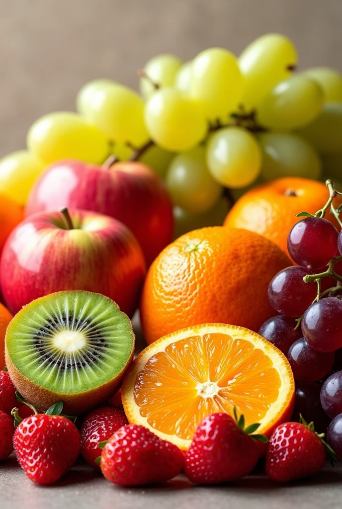 A photo of different kinds of fruits