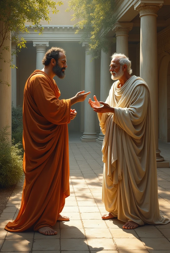En philosophy, person who met Demetrius Leucippus
