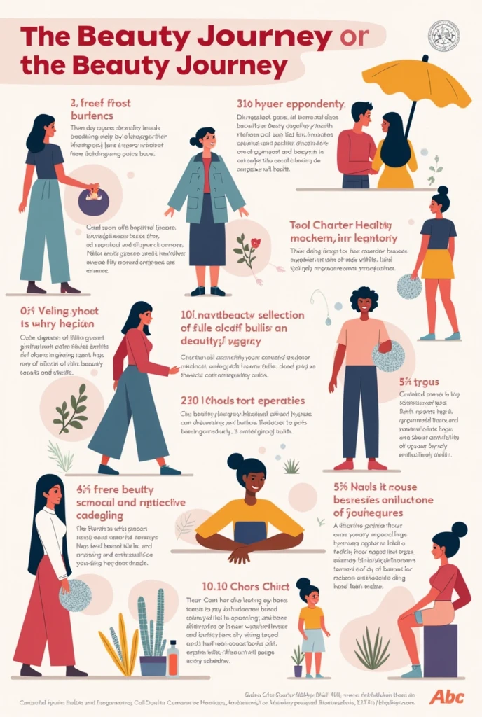 I want an infographic about the beauty journey and its effects on health