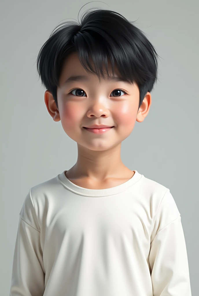 Chinese boy, Handsome face, Long-sleeved white T-shirt,Realism,Ultra HD