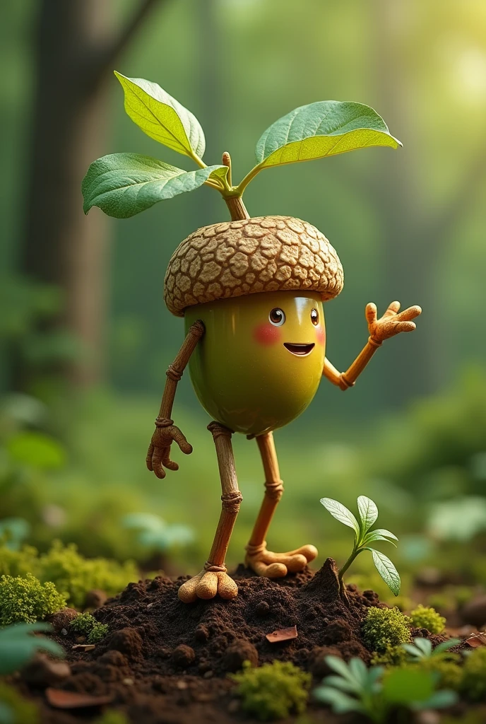 young acron plant have head leg,hand like humen
