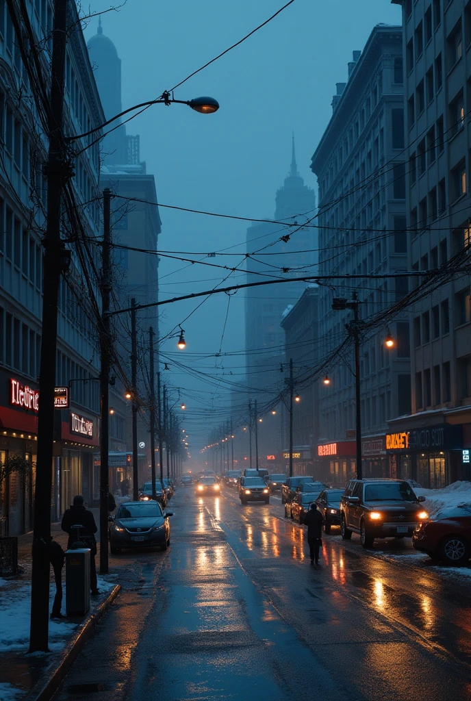 A city at noon