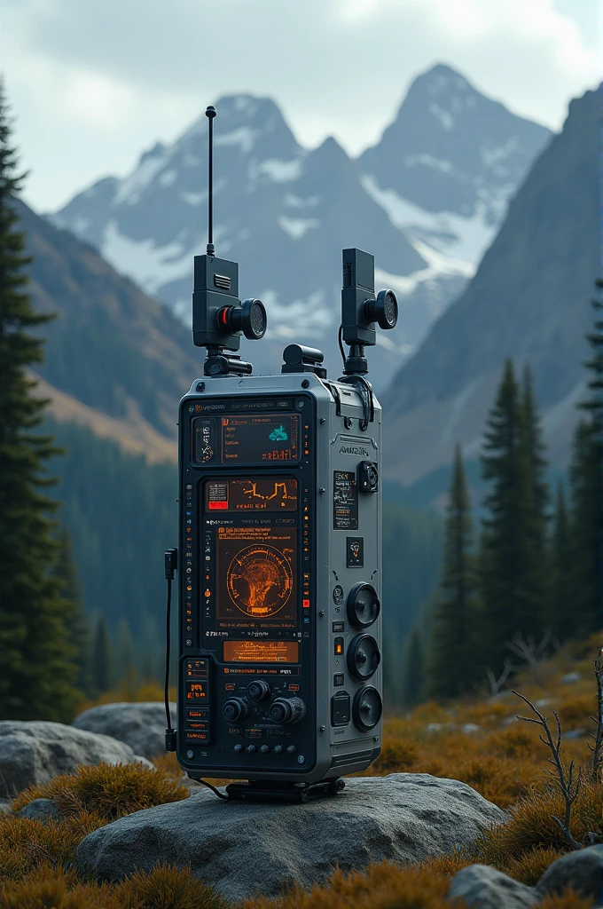 Imagine a radio transmitter and translator of wolf howls