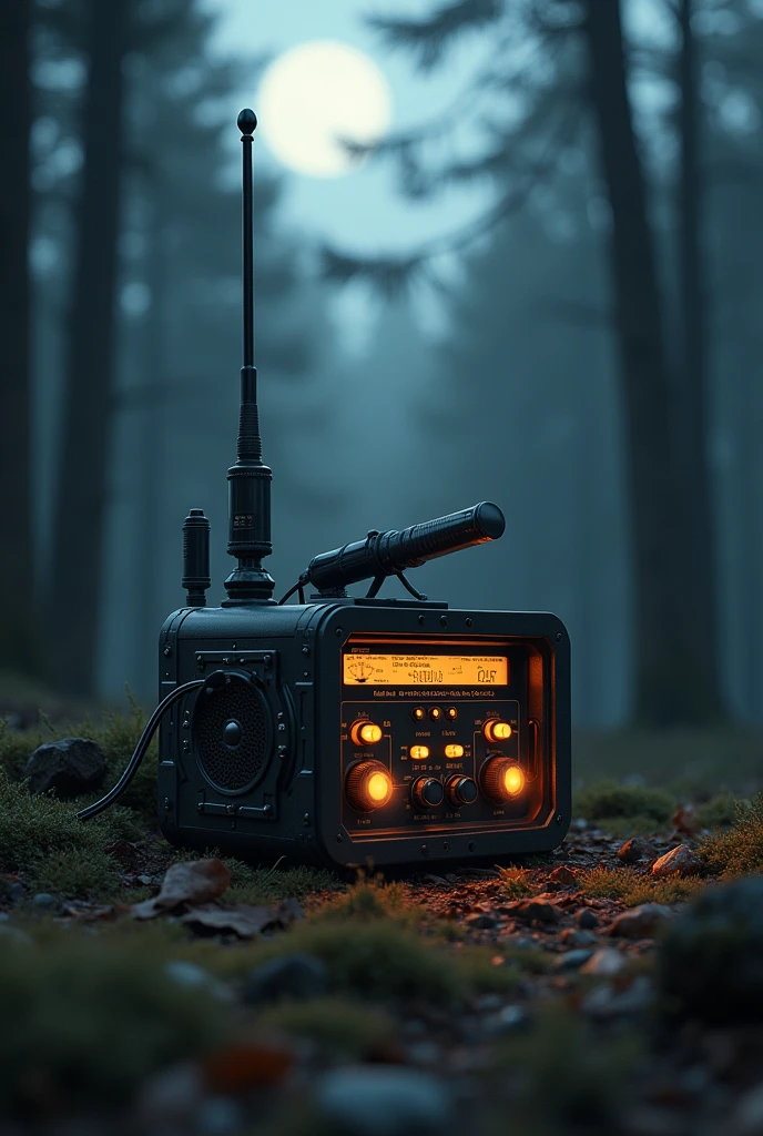 Imagine a radio transmitter and translator of wolf howls 
