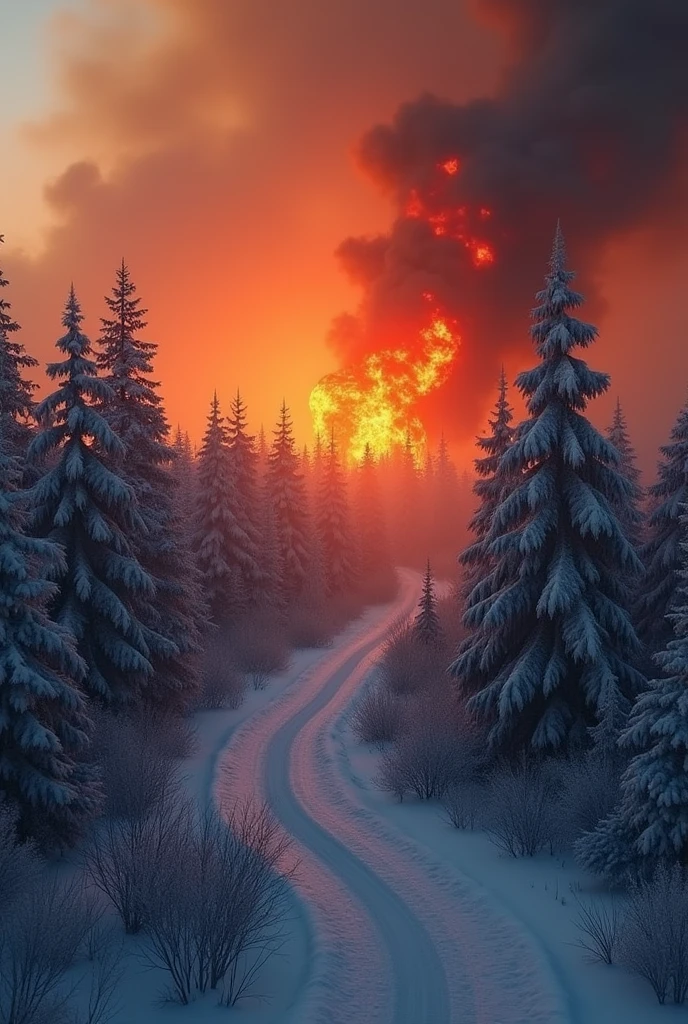 Russia,the kupskaya region is on fire