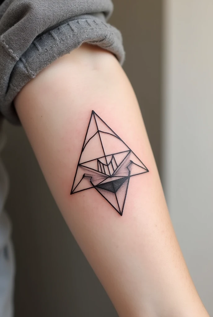 create a minimalist geometry tattoo image with the name Éder