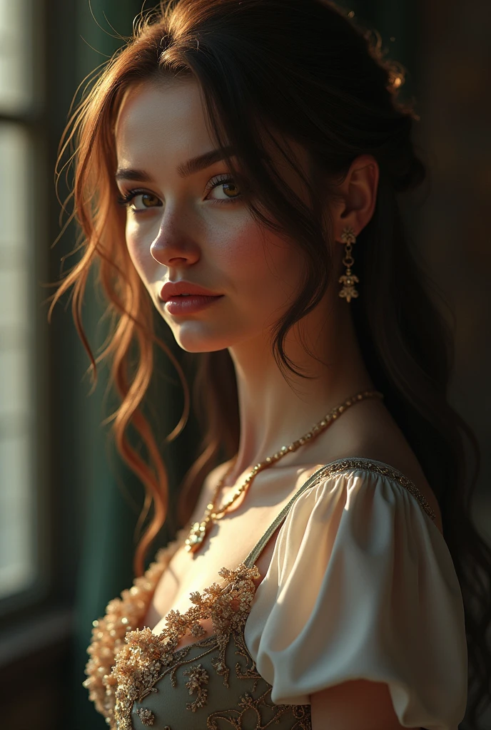 (mature:1.2) Style-Princess, (tifkeller:1.08), masterpiece, best quality, highest quality, cinematic lighting, (volumetric lighting), extremely detailed CG unity 8k wallpaper, focused, 8k wallpaper, 4k wallpaper, extremely detailed, ultra realistic, photorealistic, sharp focus, absurdres, (HDR:1.2), (high contrast), photograph, detailed and intricate, instagram, portrait, highly detailed, digital painting, artstation, concept art, smooth, sharp focus, illustration, cinematic lighting