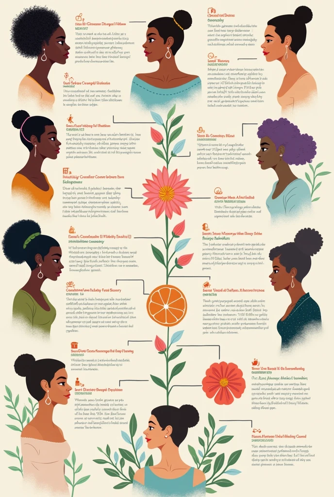 I want a simple infographic about the beauty journey and its effects on health