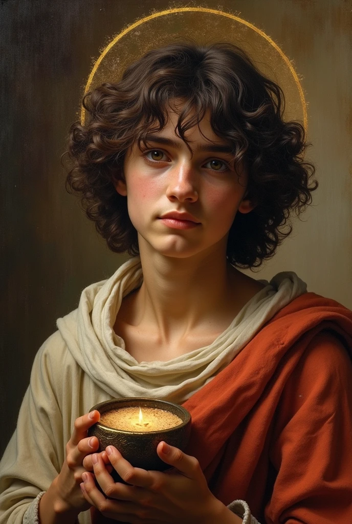 6 images that tell the story below:
a young man who was very faithful to his Christian commitments curly hair.
He loved the Eucharist very much and, of several elements, we conclude that, presumably,
was an acolyte, i.e., a minister. These were years in which Emperor Valerian severely persecuted Christians., who were forced to meet hidden in private homes or,
Sometimes, even in the Catacombs, to hear the Word of God, pray and celebrate Holy Mass.
The habit of taking the Eucharist to prisoners and the sick was also becoming increasingly dangerous.. "A minha juventude –
retorquiu Tarcisius – será a melhor salvaguarda
para a Eucaristia". Persuaded, the priest then entrusted him with that precious Bread, telling him: "Tarcisius, remember that a heavenly treasure is being entrusted to your fragile care. Avoid the beaten paths and remember that holy things should not be thrown to the dogs., nor the jewels to the pigs.
You will preserve the Sacred Mysteries faithfully and securely.?". "Morrerei – respondeu com
determinação Tarcisius – antes de os ceder!". along the way, met some friends on the road who, approaching him, they asked him to join them. When their answer was negative, they – who were pagans – began to suspect and insist., and they noticed that he was clutching something to his chest that seemed to defend. In vain they tried to wrest from him what he had; the fight became increasingly furious,
sobretudo quando vieram a saber que Tarcisius era
cristão; They started kicking him and throwing stones at him, but he didn't give in. in agony, was taken to the priest by a praetorian officer named Quadratus who, secretly,
would also become a Christian. He arrived there lifeless, but pressed to his chest he still kept a small piece of linen with the Eucharist. He was immediately buried in the Catacombs of Saint Callixtus.. It was explained that the consecrated particle,
defended with the