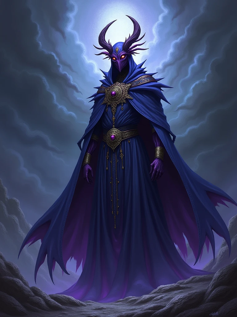 Yu-Gi-Oh monster, dark magician, dark fantasy style