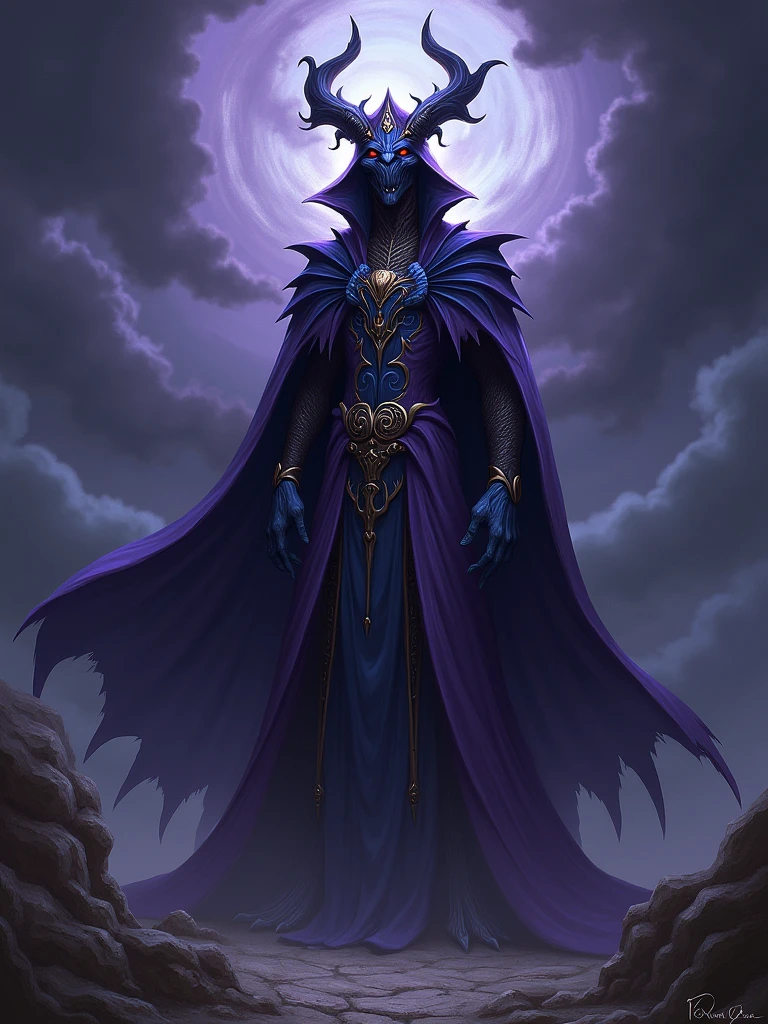 Yu-Gi-Oh monster, dark magician, dark fantasy style