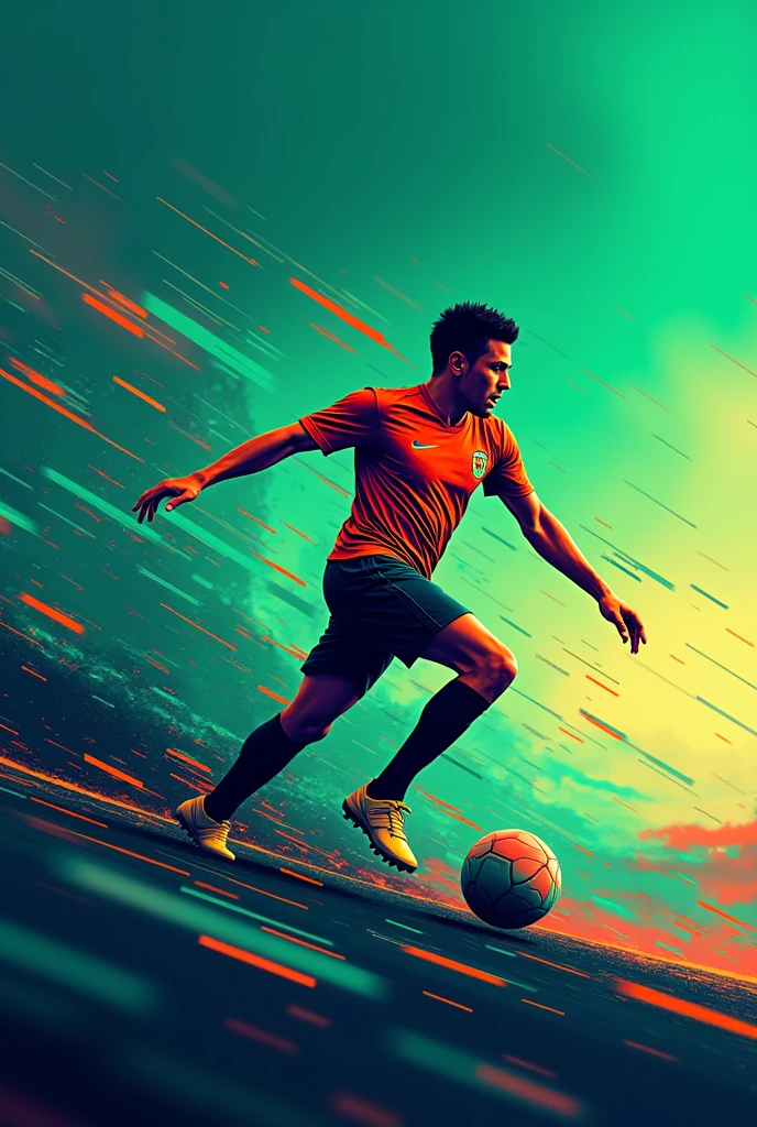 Title: "Kick-Off Alert! BCA Football League 2023 - Coming Soon!"

Background: A high-energy, gradient background with shades of green and blue, evoking the excitement and thrill of the game.

Central Image: A stylized illustration of a football player in action, with a blurred background to convey motion and dynamism. The player can be wearing a jersey with the BCA department's logo or initials.

Key Details:

League Name: BCA Football League 2023
Tagline: "Where Code Meets Kick-Off"
Date: [Insert Date] | Time: [Insert Time] | Venue: [Insert Venue]
Organized by: BCA Department
Call-to-Action: "Get Ready to Score! Stay Tuned for Registration Details and Team Formation!"

Visual Elements:

A football-shaped clock ticking away, indicating the countdown to the league's start
A series of diagonal lines in the background, suggesting movement and energy
A subtle pattern of coding symbols (e.g., 1s and 0s) to tie in with the BCA department's focus on computer applications
Color Scheme:

Primary Color: A deep, rich green (#2E865F)
Secondary Color: A bright, energetic blue (#03A9F4)
Accent Color: A bold, vibrant orange (#FFC107)
Fonts:

Title Font: A bold, sans-serif font (e.g., Arial Black or Montserrat) to convey excitement and energy
Body Font: A clean, sans-serif font (e.g., Open Sans or Lato) for clear readability
