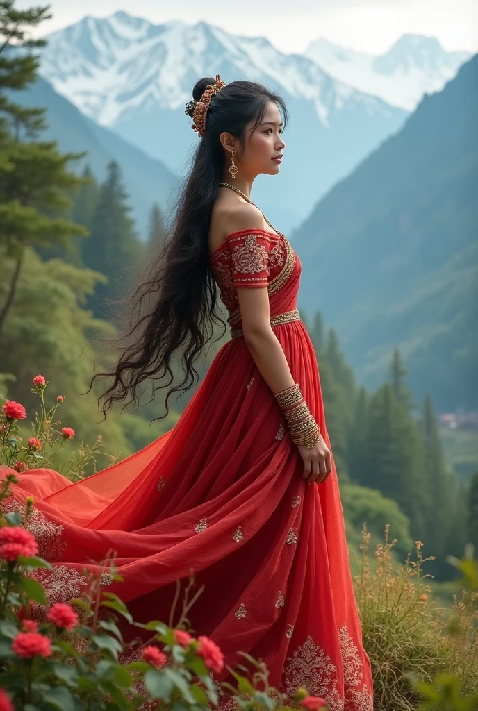 19 year nepali girl full dress 