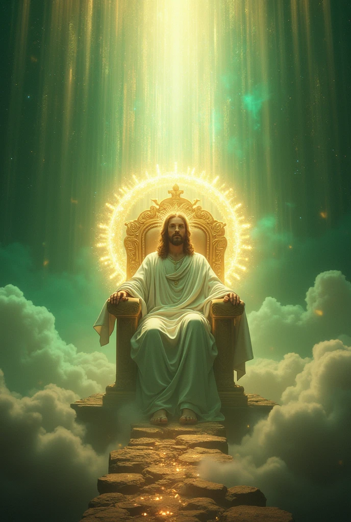 describe the image of jesus as it says in the new testament :And soon I was caught up in spirit, and behold, a throne was set in heaven, and one sitting on the throne. 3 And he that sat was, in appearance, similar to jasper and sardonic stone; and the rainbow was around the throne, like an emerald.