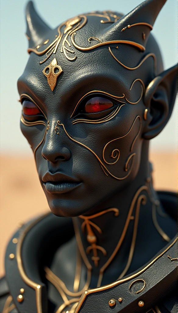 cinematic shot of realistic close portrait of creepy scary alien , seamless, epic, cinematic, intricate detail, award winning, great lighting, shading, high quality, detailed