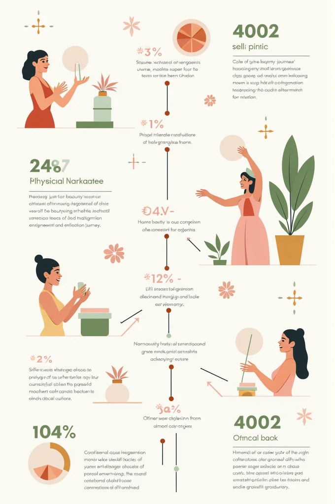 I want an infographic about the beauty journey and its effects on health 